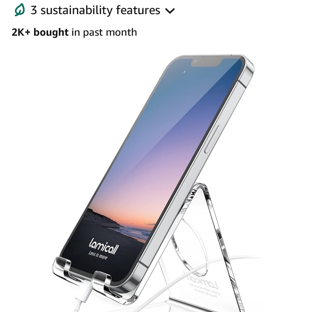 Lamicall clear Phone Stand